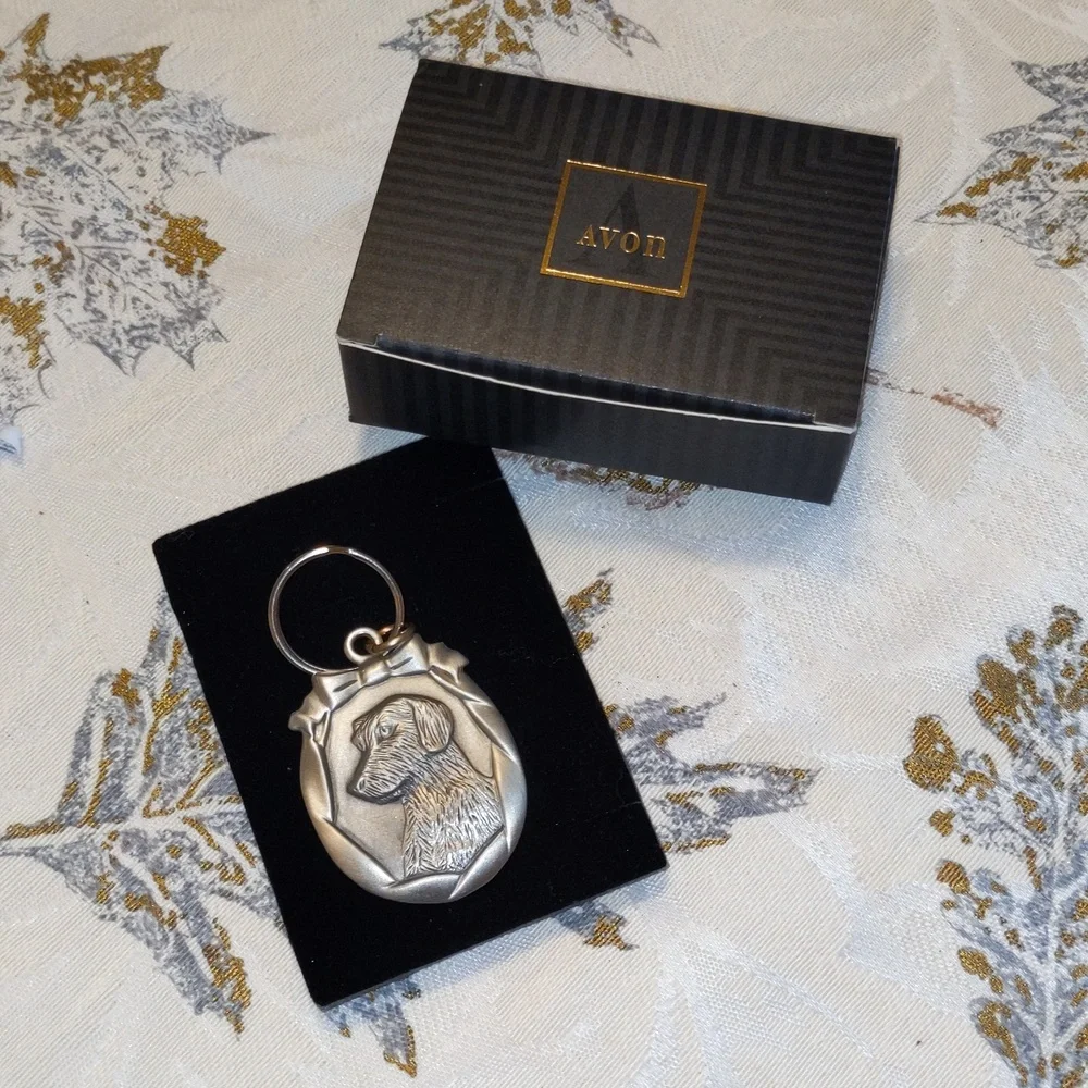 Labrador Avon Vintage Pewter Key Chain - Dog Pet New In Box Animal Lover